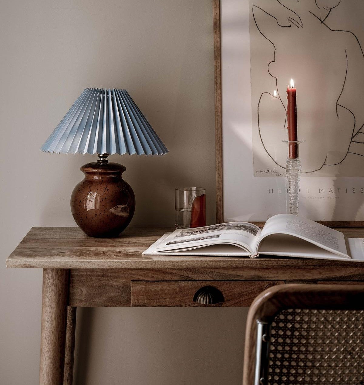 Pleated Lampshades (painted with Edward Bulmer Natural Paints)