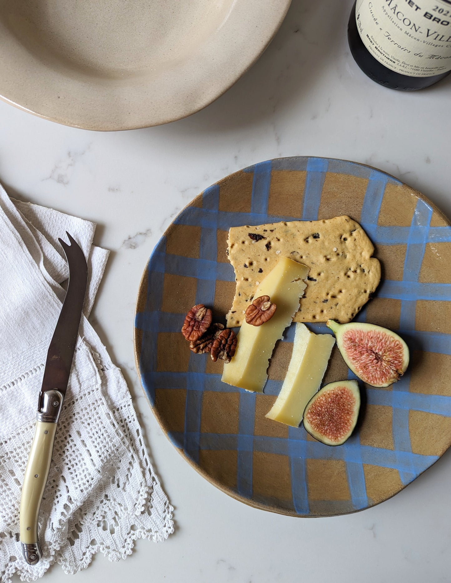 Blue Gingham Plate