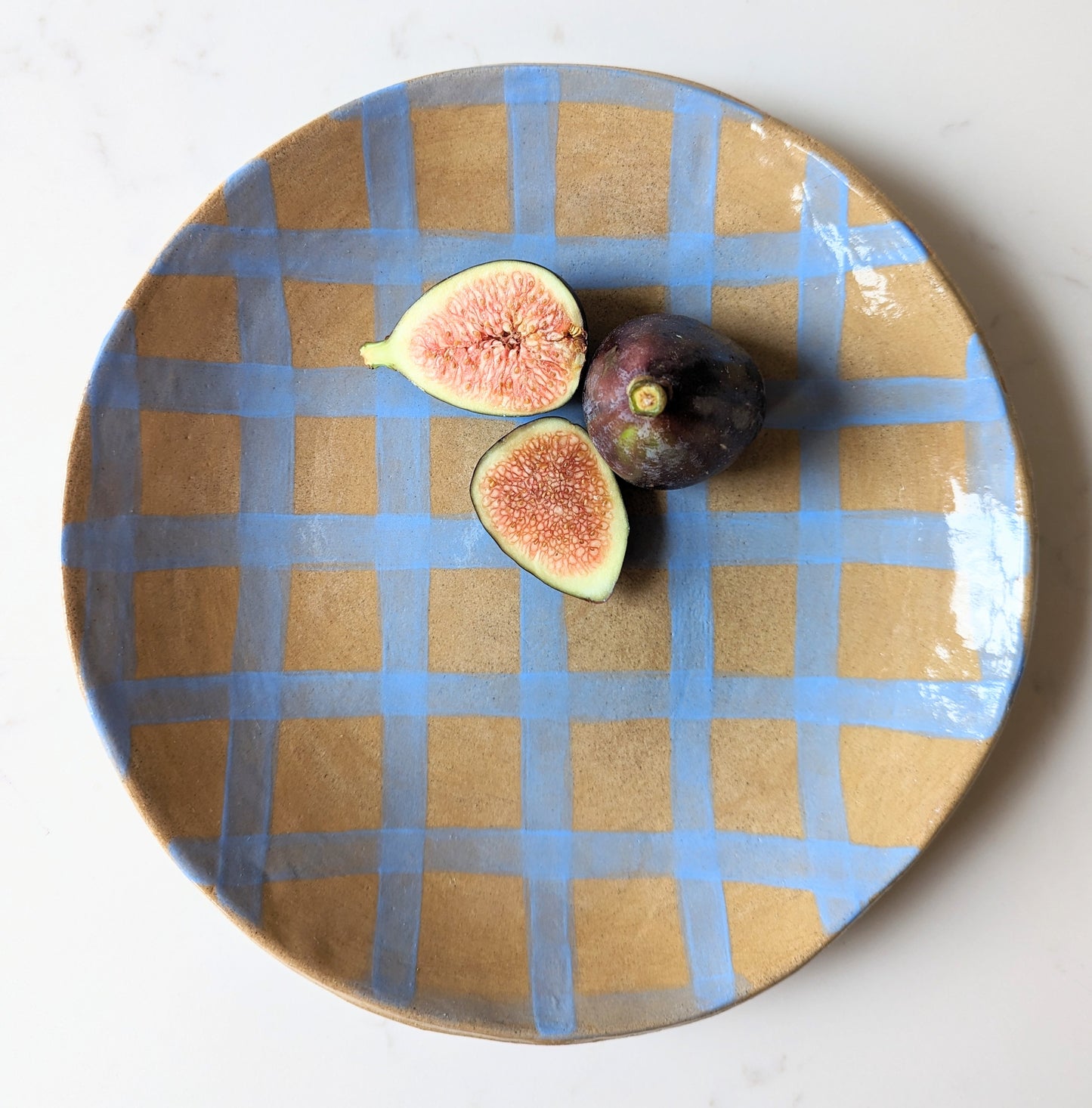Blue Gingham Plate