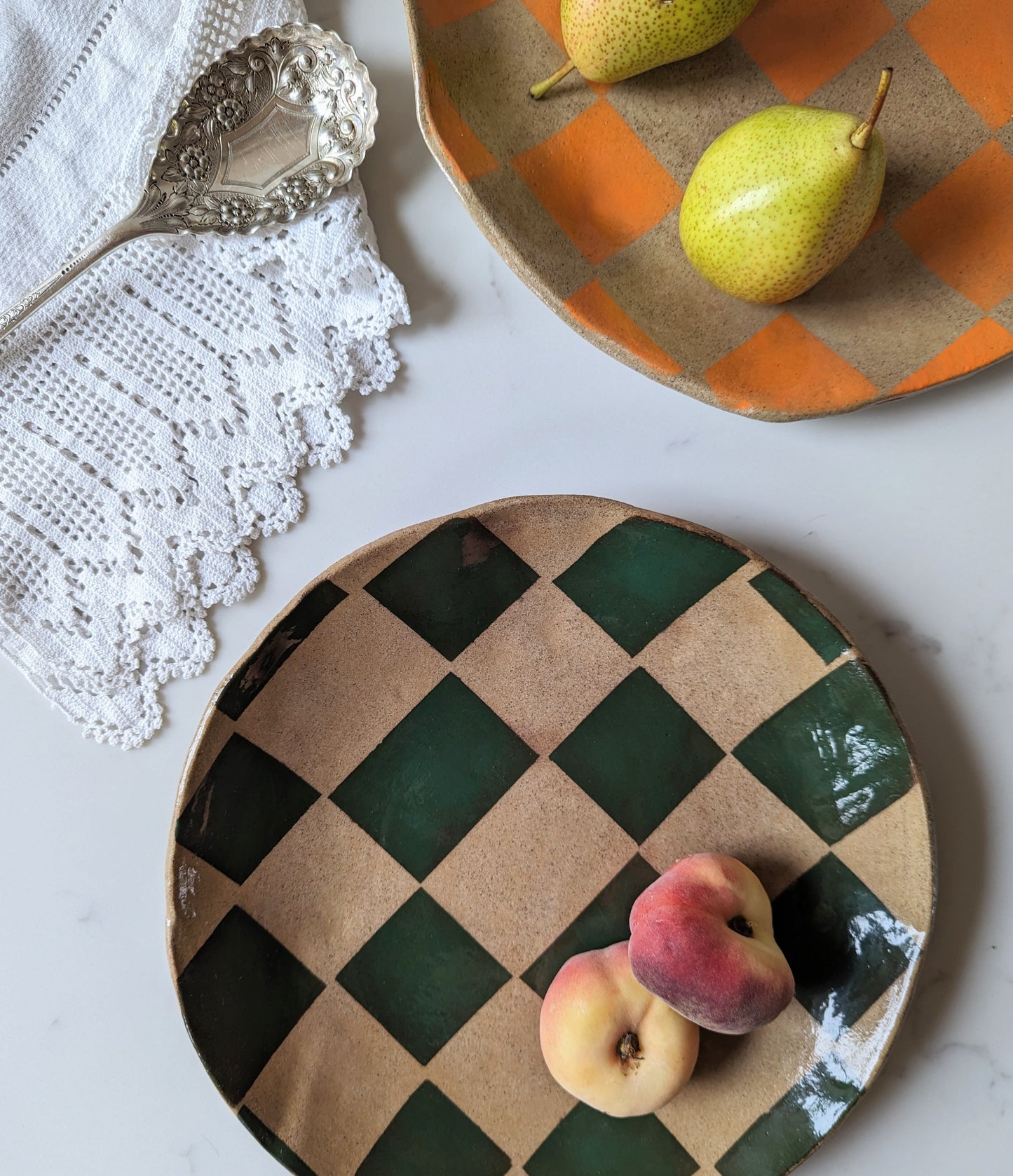 Green Check Plate