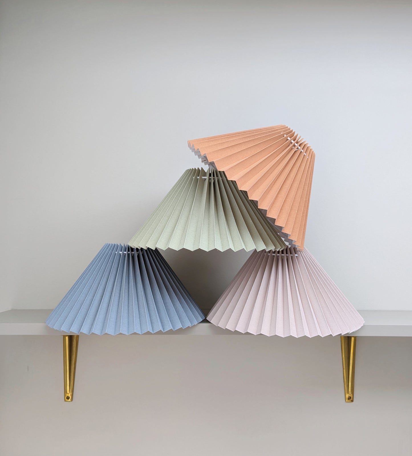 Pleated Lampshades (painted with Edward Bulmer Natural Paints)