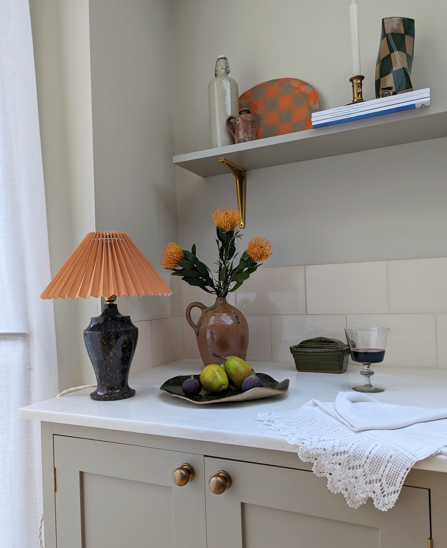 Green Glazed Butter Dish