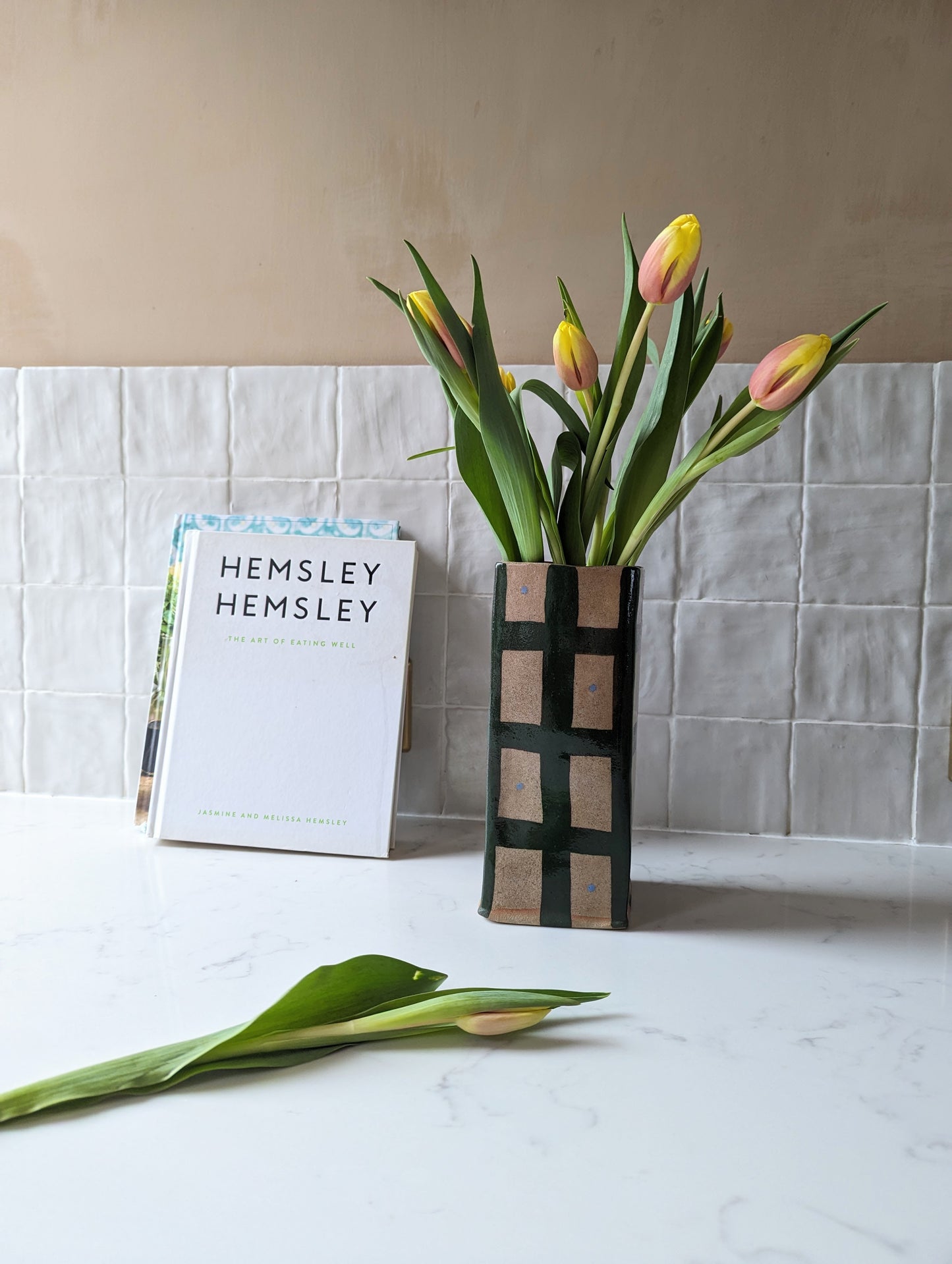 Check, Stripe & Gingham Large Square Vases