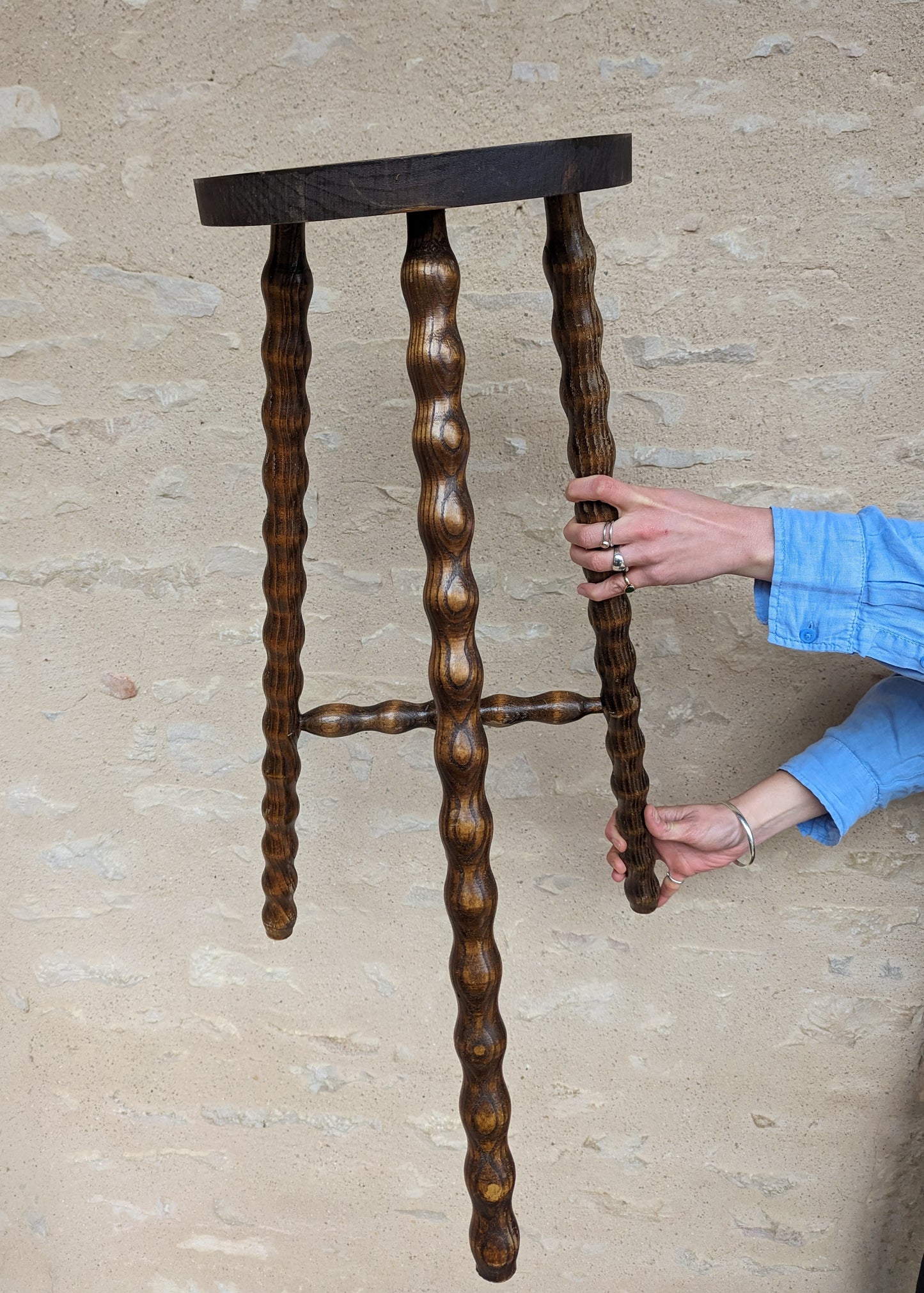 Tall French Bobbin Stool