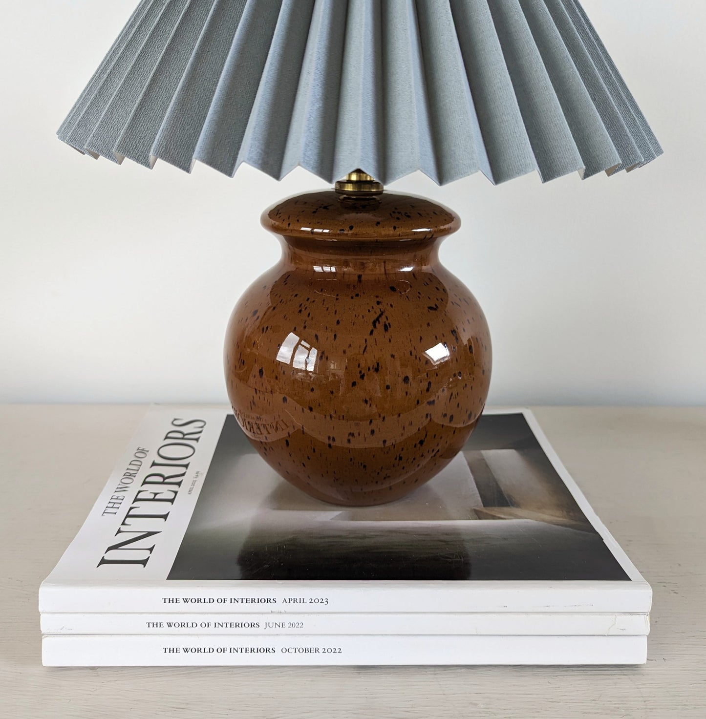 Speckled Amber Ceramic Lamp