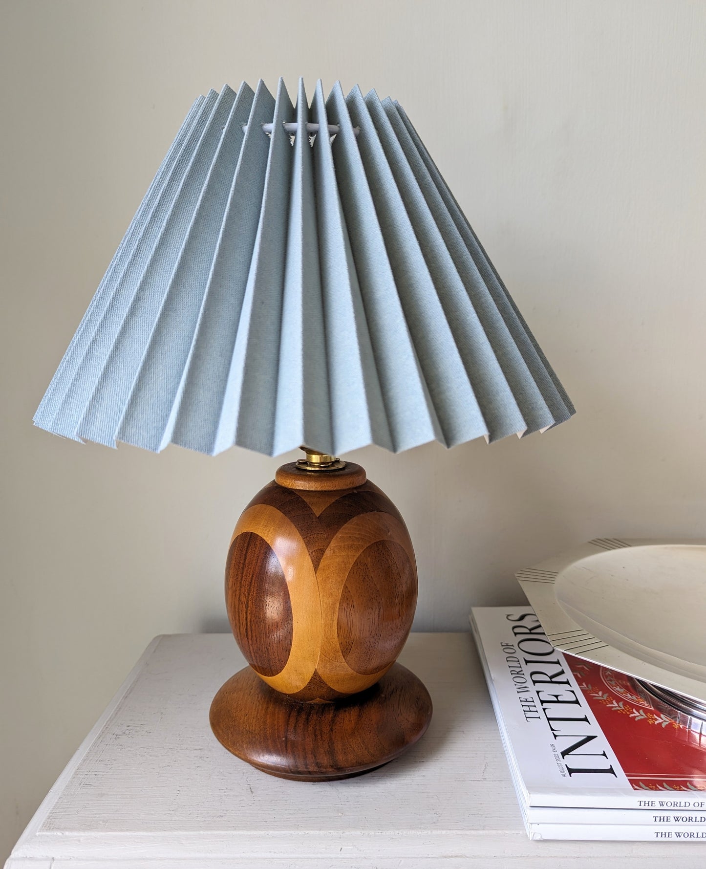 Two Tone Danish Wooden Lamp