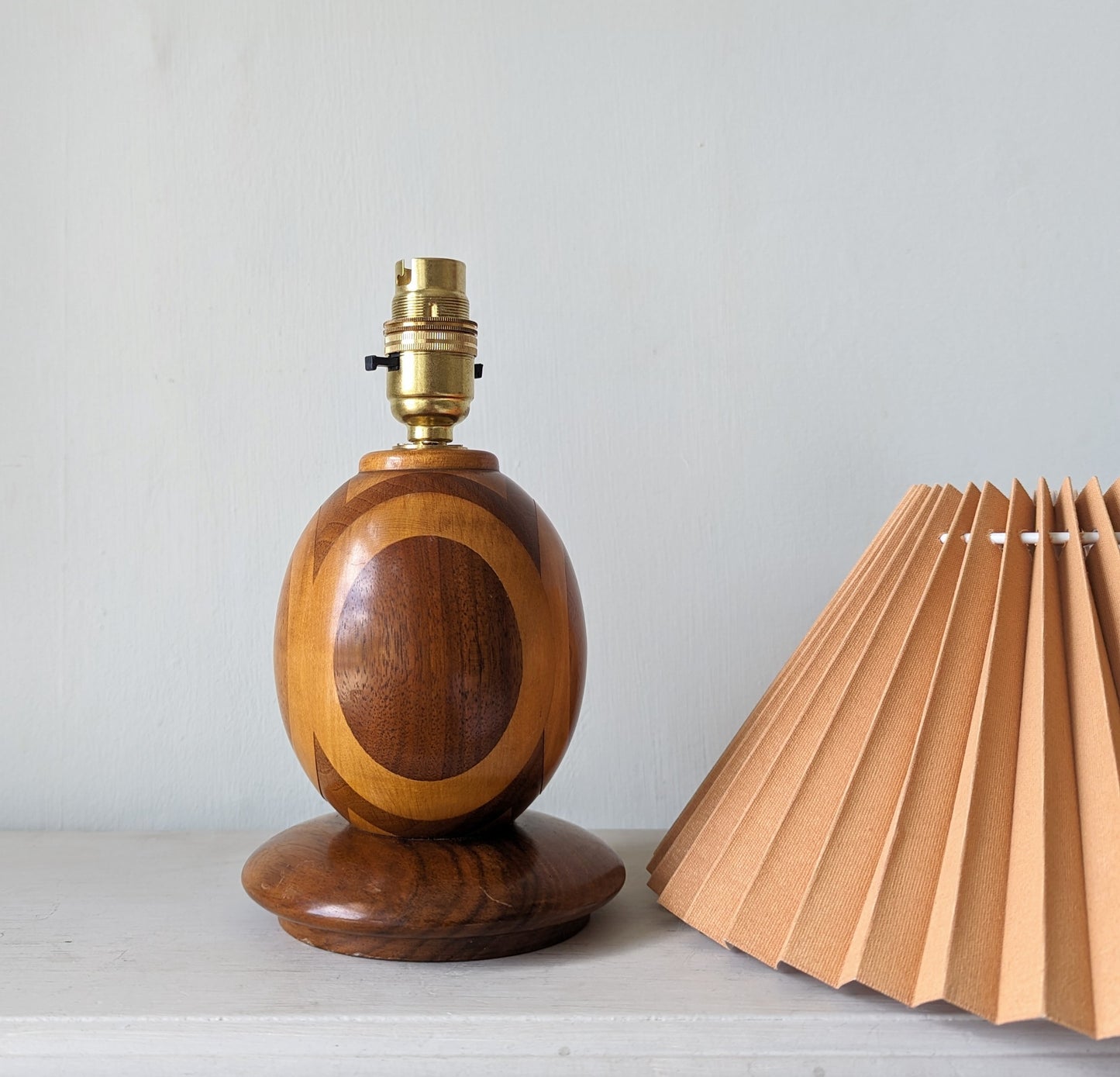Two Tone Danish Wooden Lamp