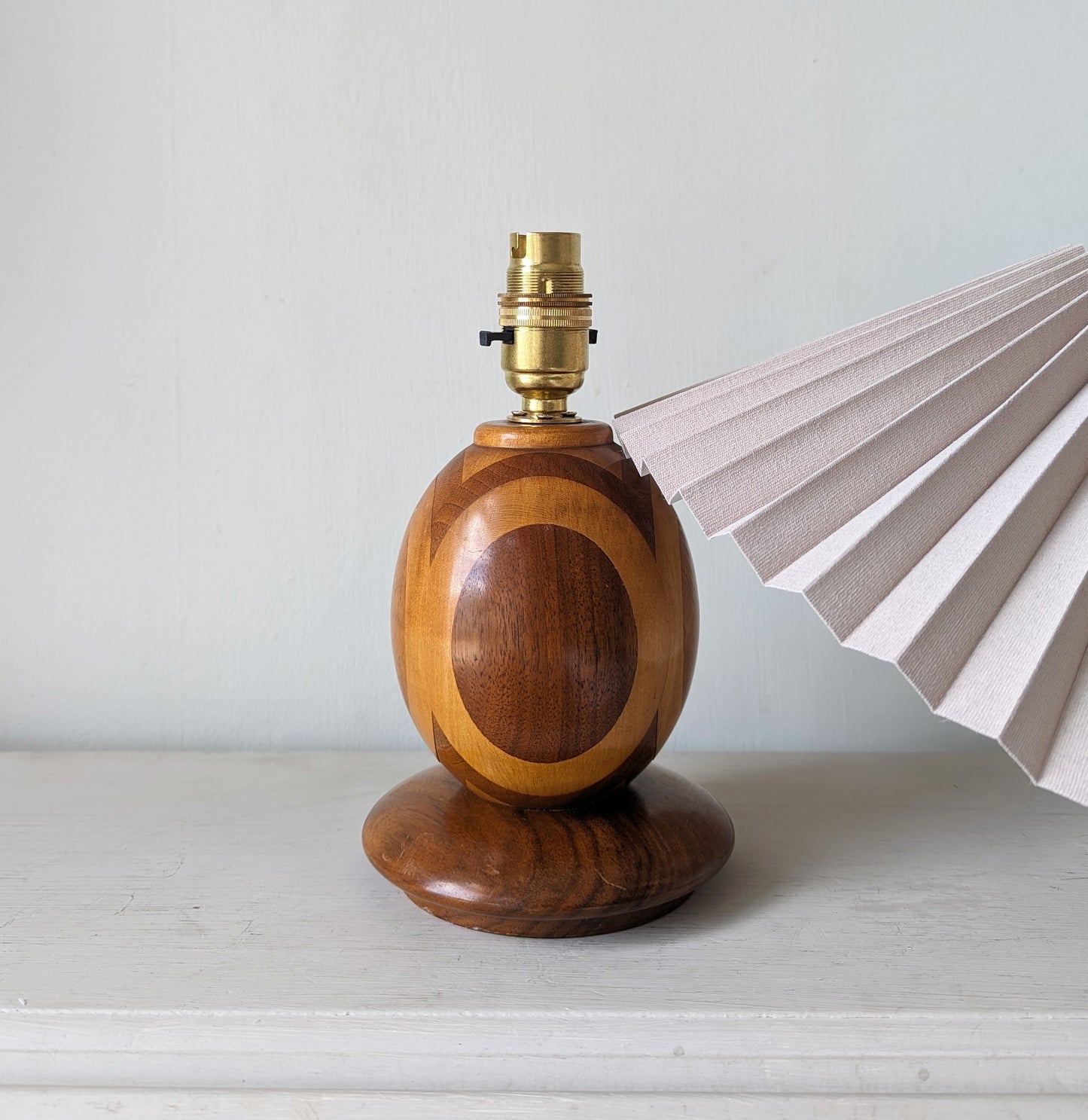Two Tone Danish Wooden Lamp