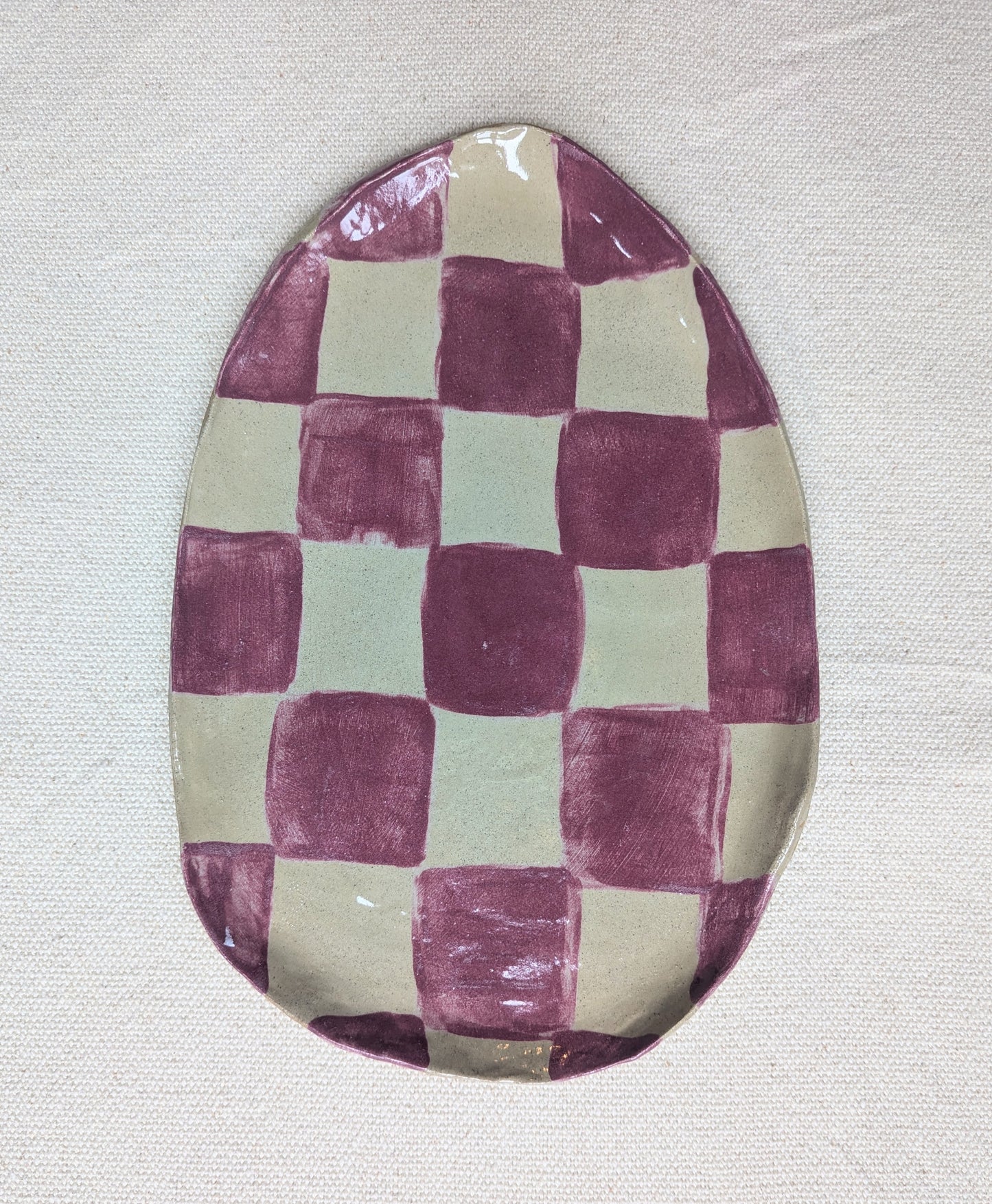 Burgundy Checks Plate
