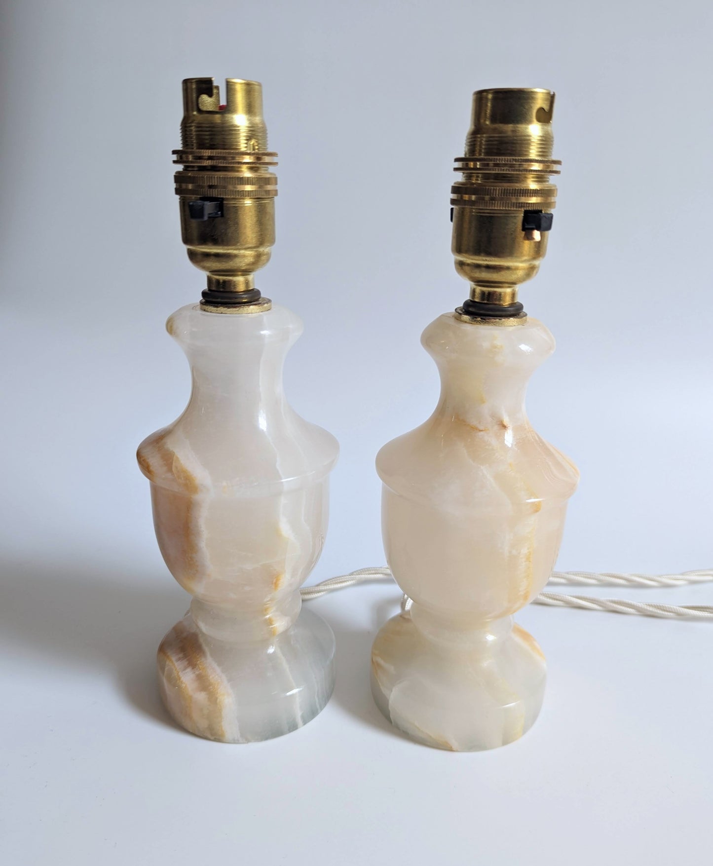 Amber Swirls Marble Pair