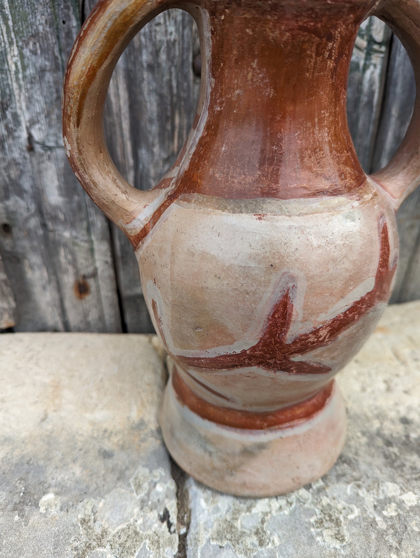 Hand Built Terracotta Handled Vase