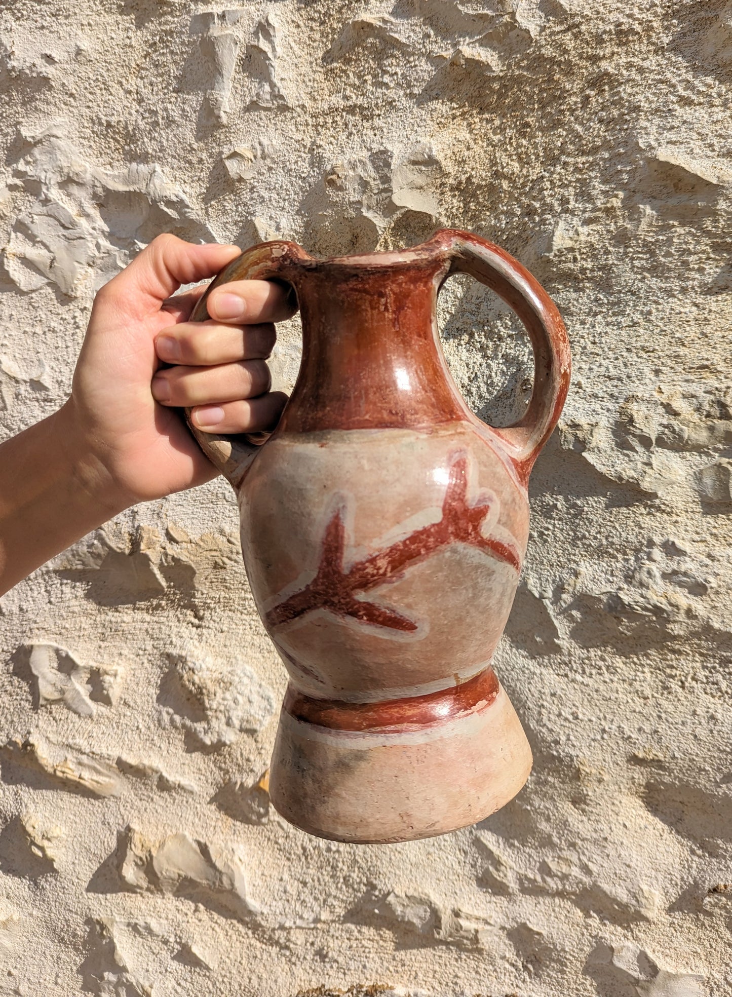 Hand Built Terracotta Handled Vase