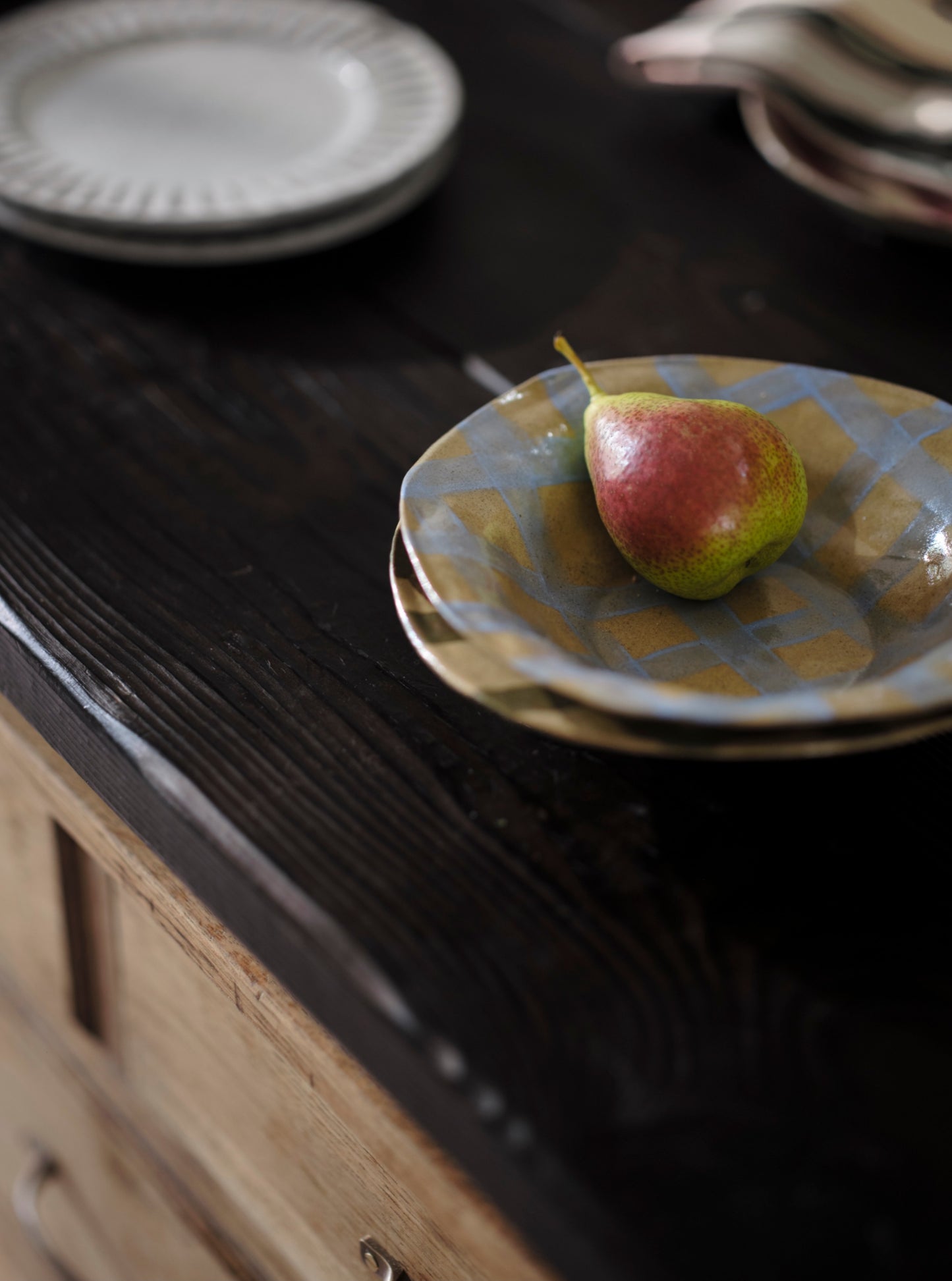 Baby Blue Gingham Bowl