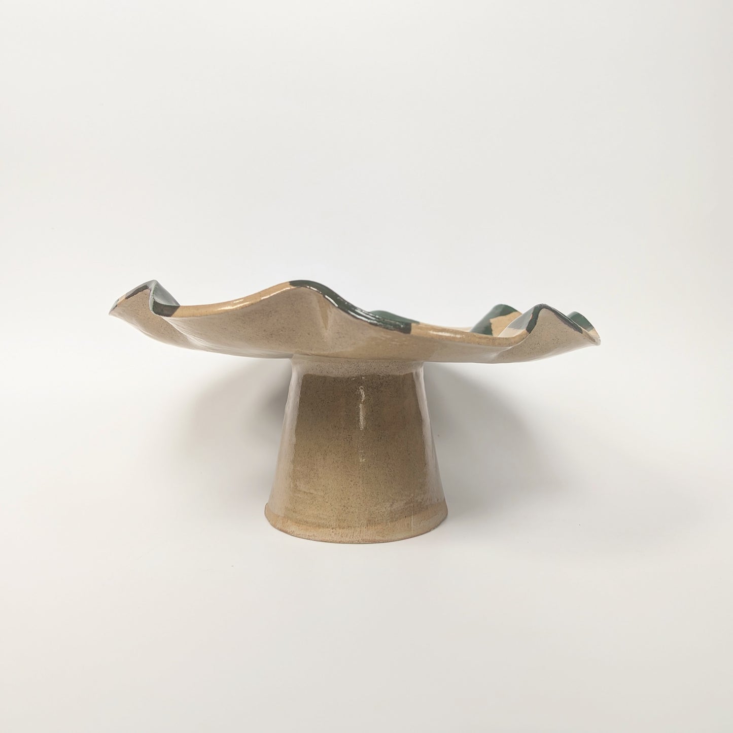 Green Wavy Check Pedestal