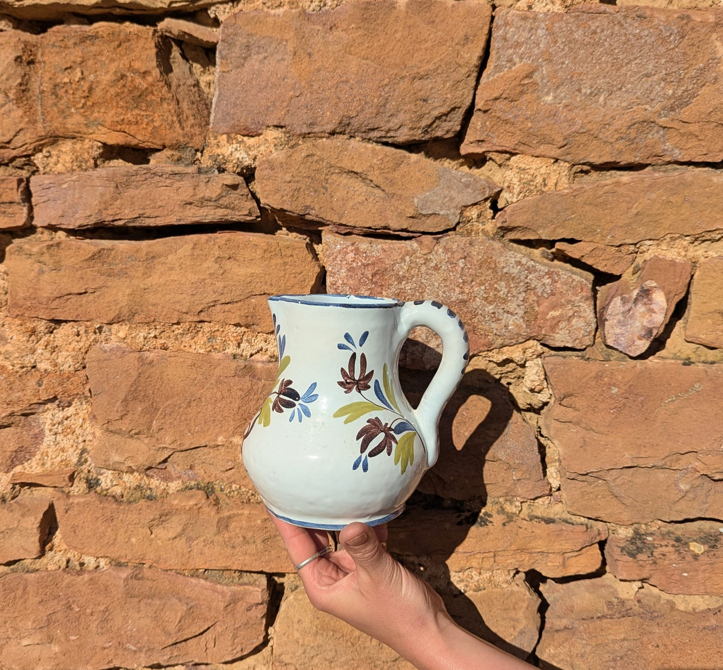 Floral Patterned Hand Painted Jug