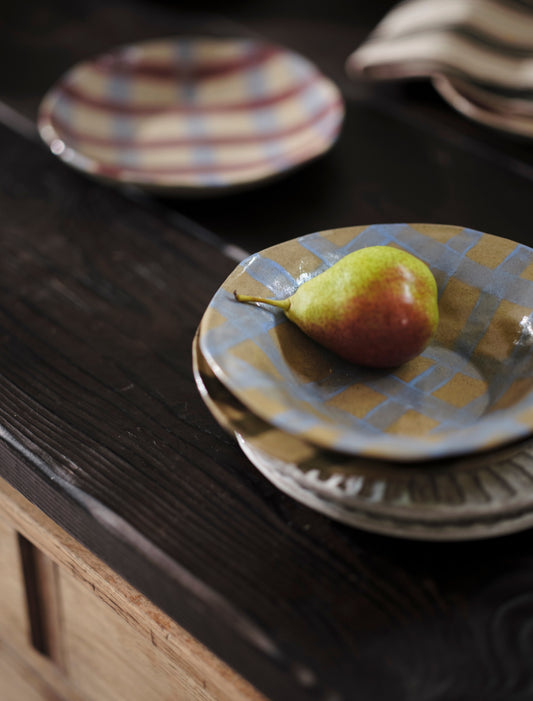 Baby Blue Gingham Bowl