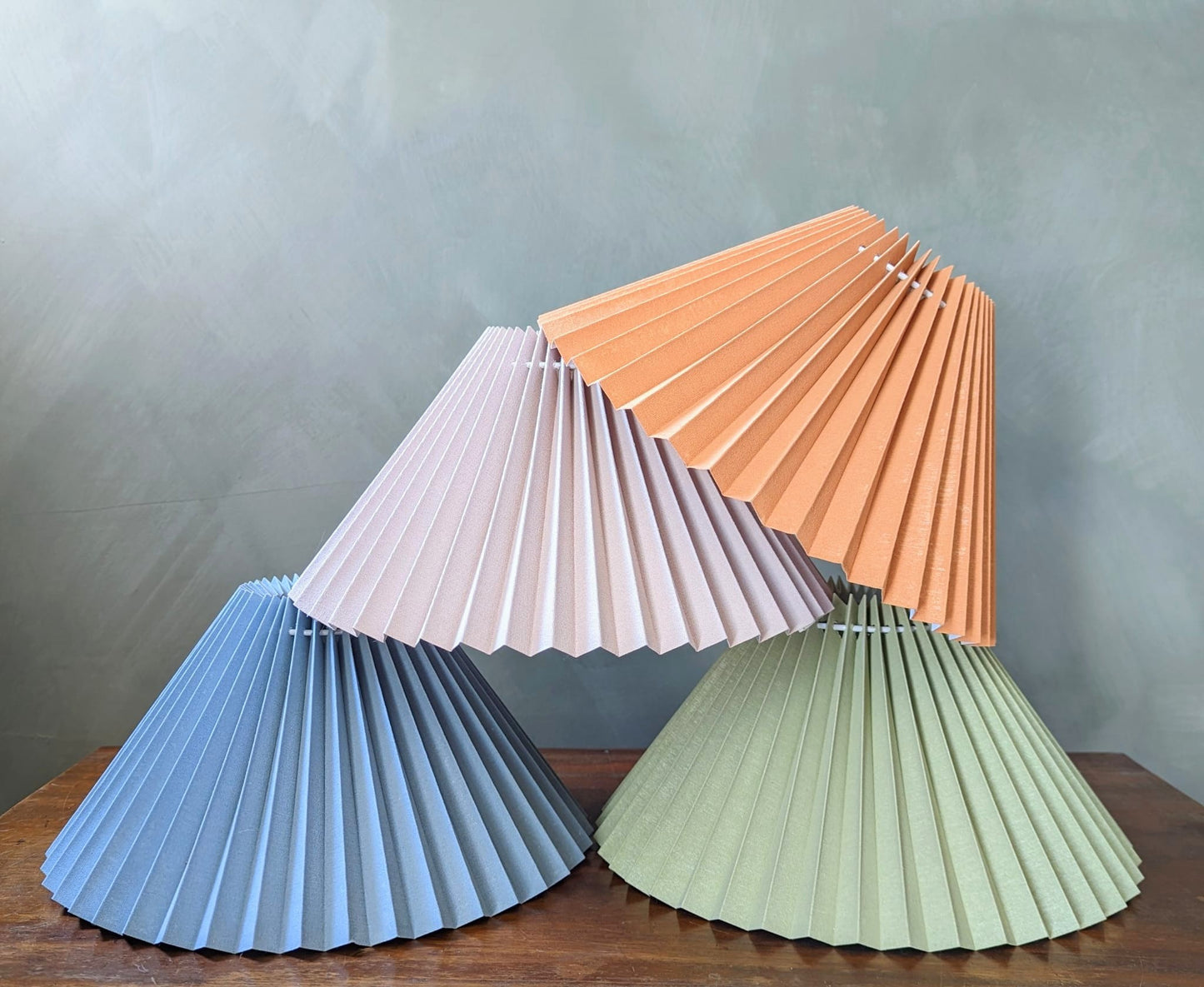 Pleated Lampshades (painted with Edward Bulmer Natural Paints)