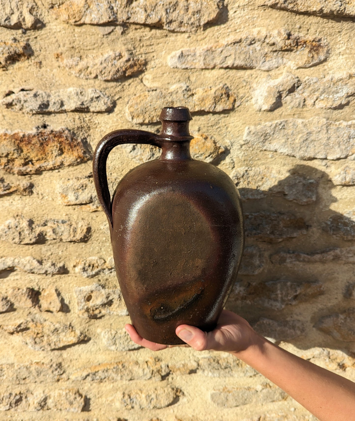Large Plum Glazed 19th Century Vase