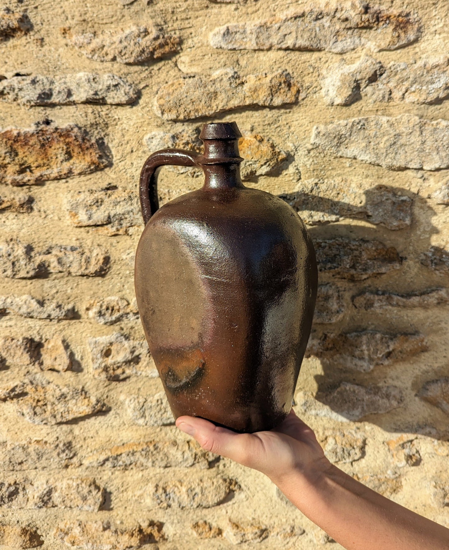 Extra Large Plum Glazed 19th Century Vase