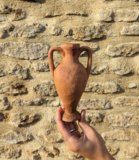 Terracotta Handled Bud Vase