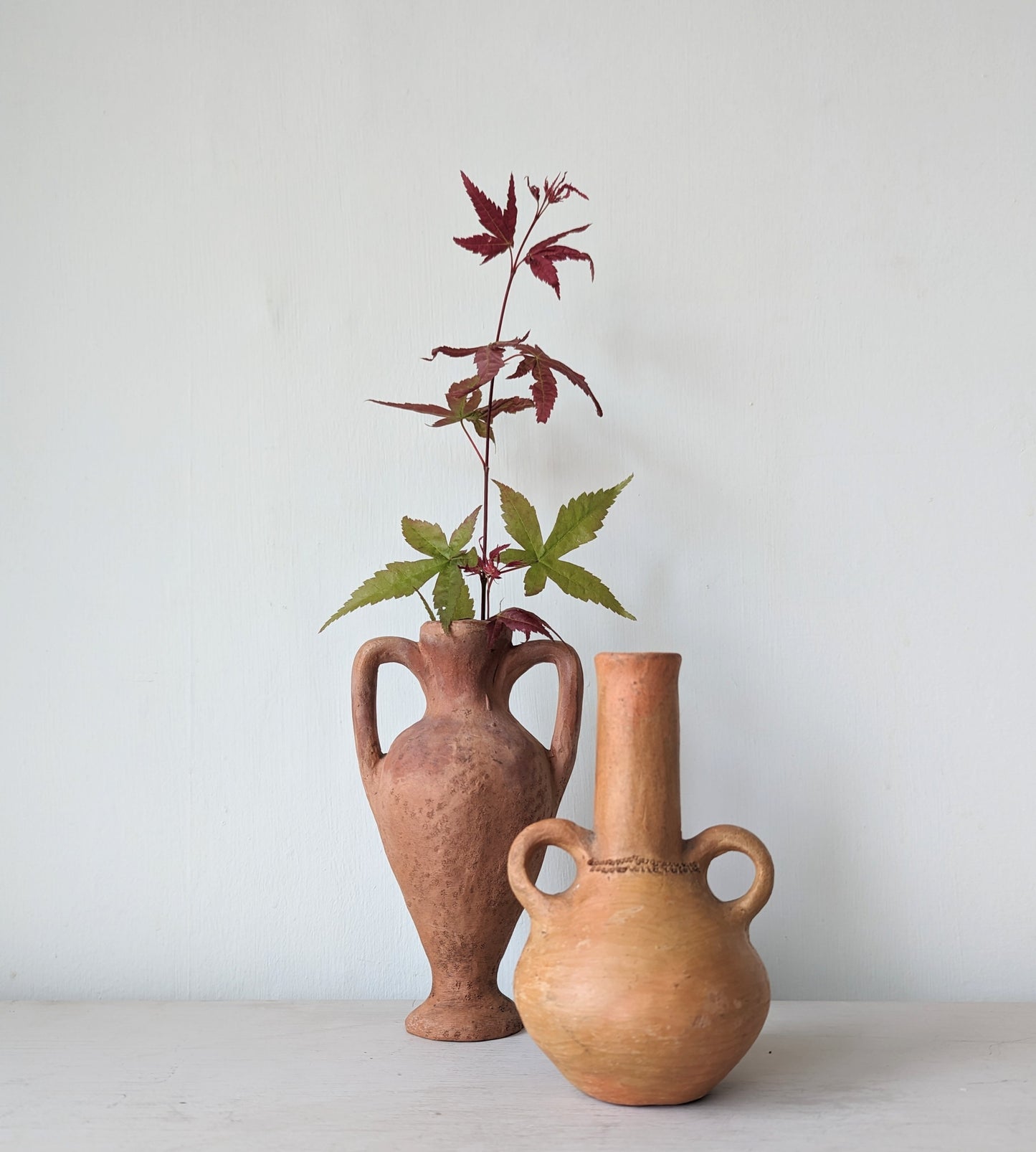 Terracotta Handled Bud Vase