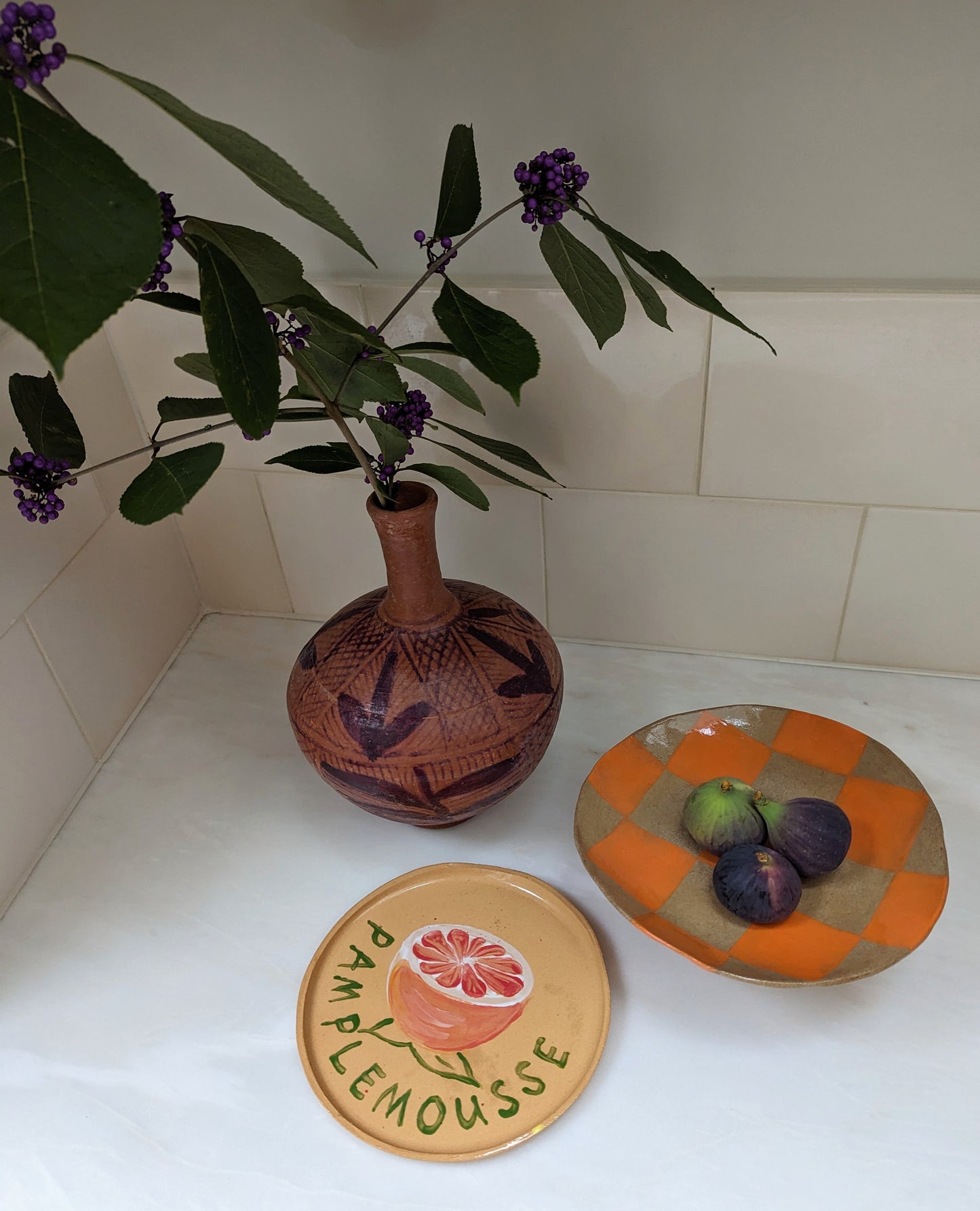 Purple Patterned Vase