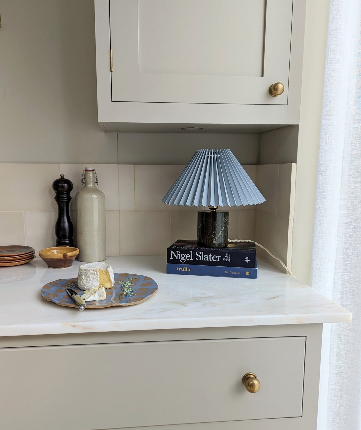 Baby Blue Gingham Serving Platter