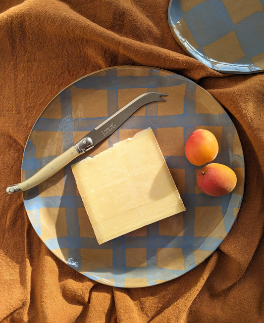 Baby Blue Gingham Serving Platter