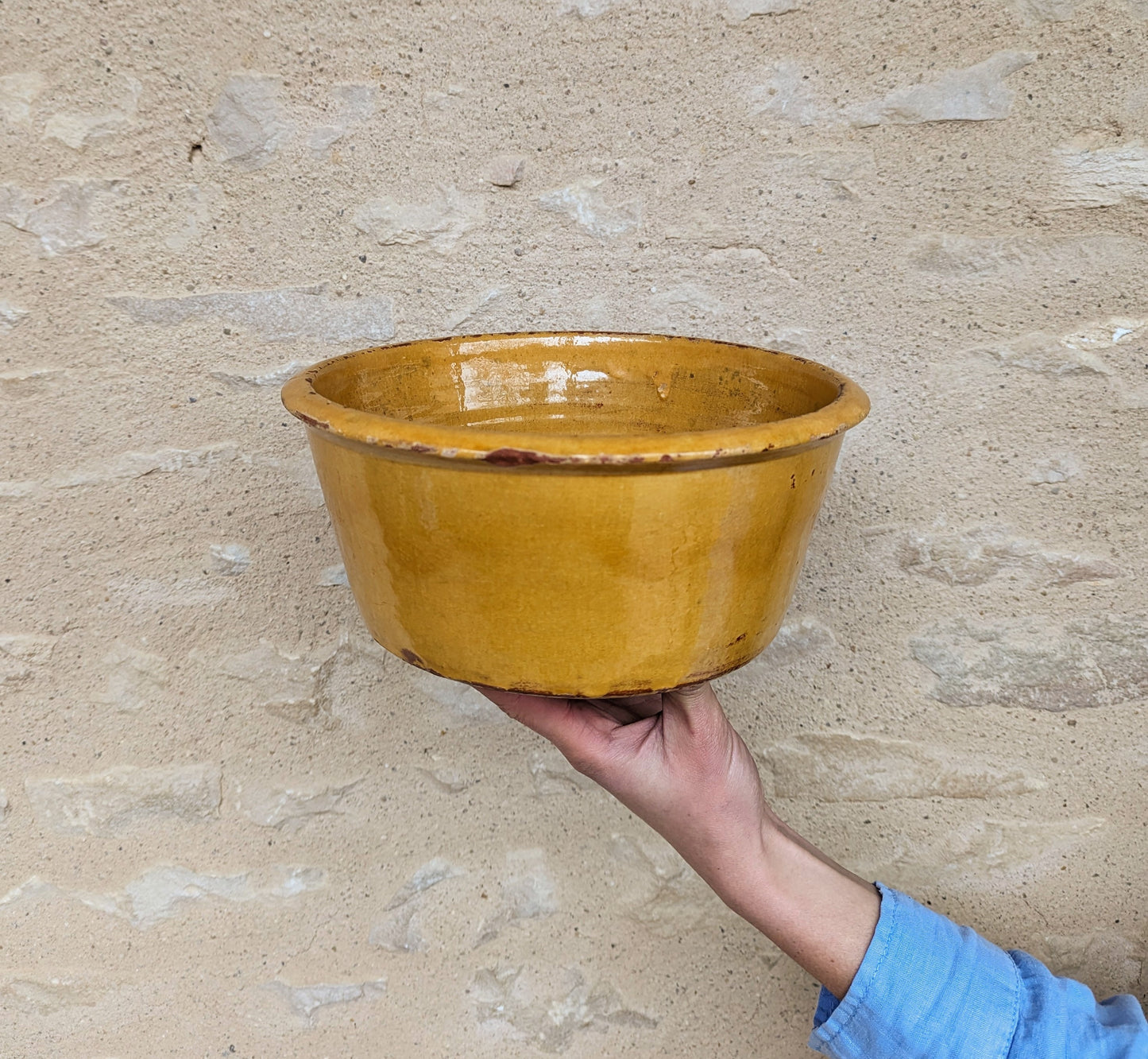 Mustard Glazed Serving Bowl