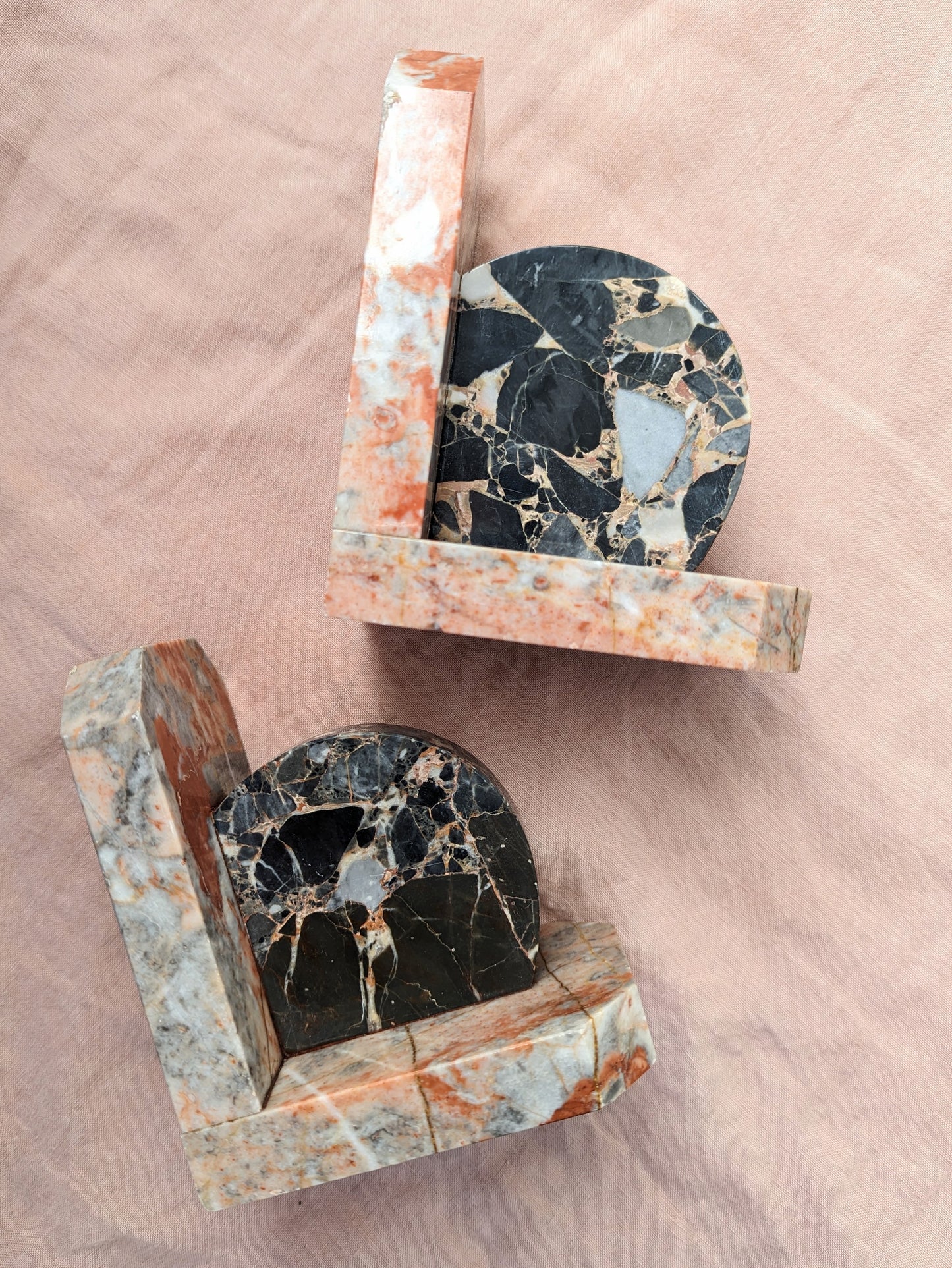 French Marble Bookends