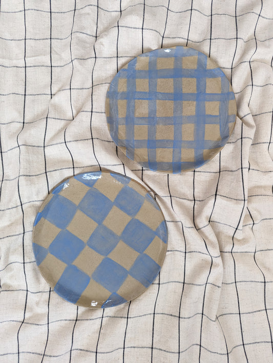 Pair of Baby Blue Side Plates