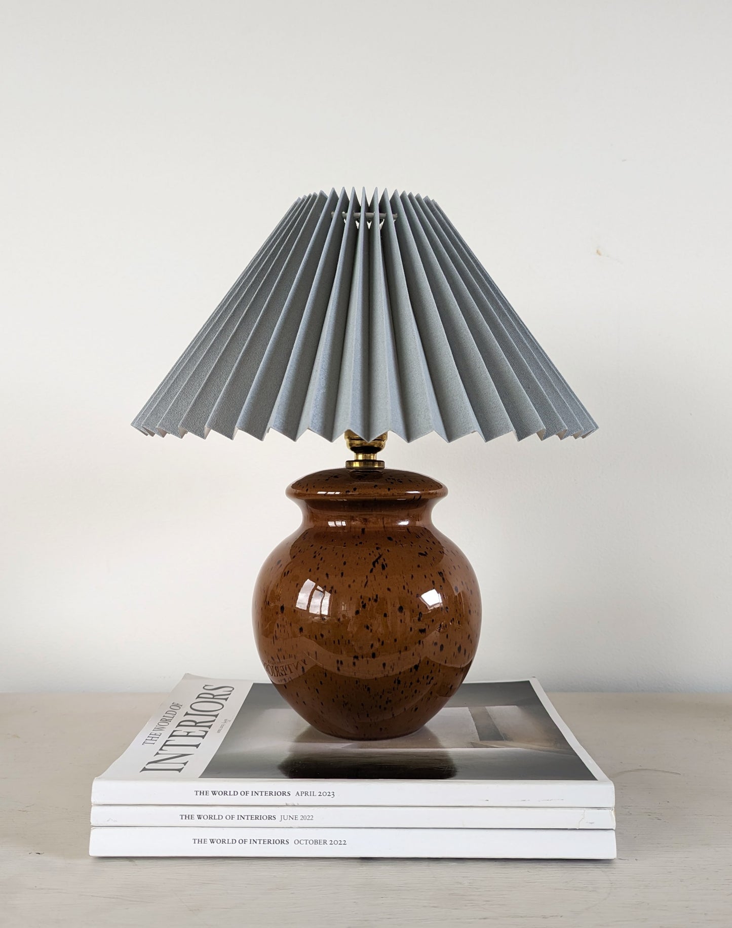 Speckled Amber Ceramic Lamp