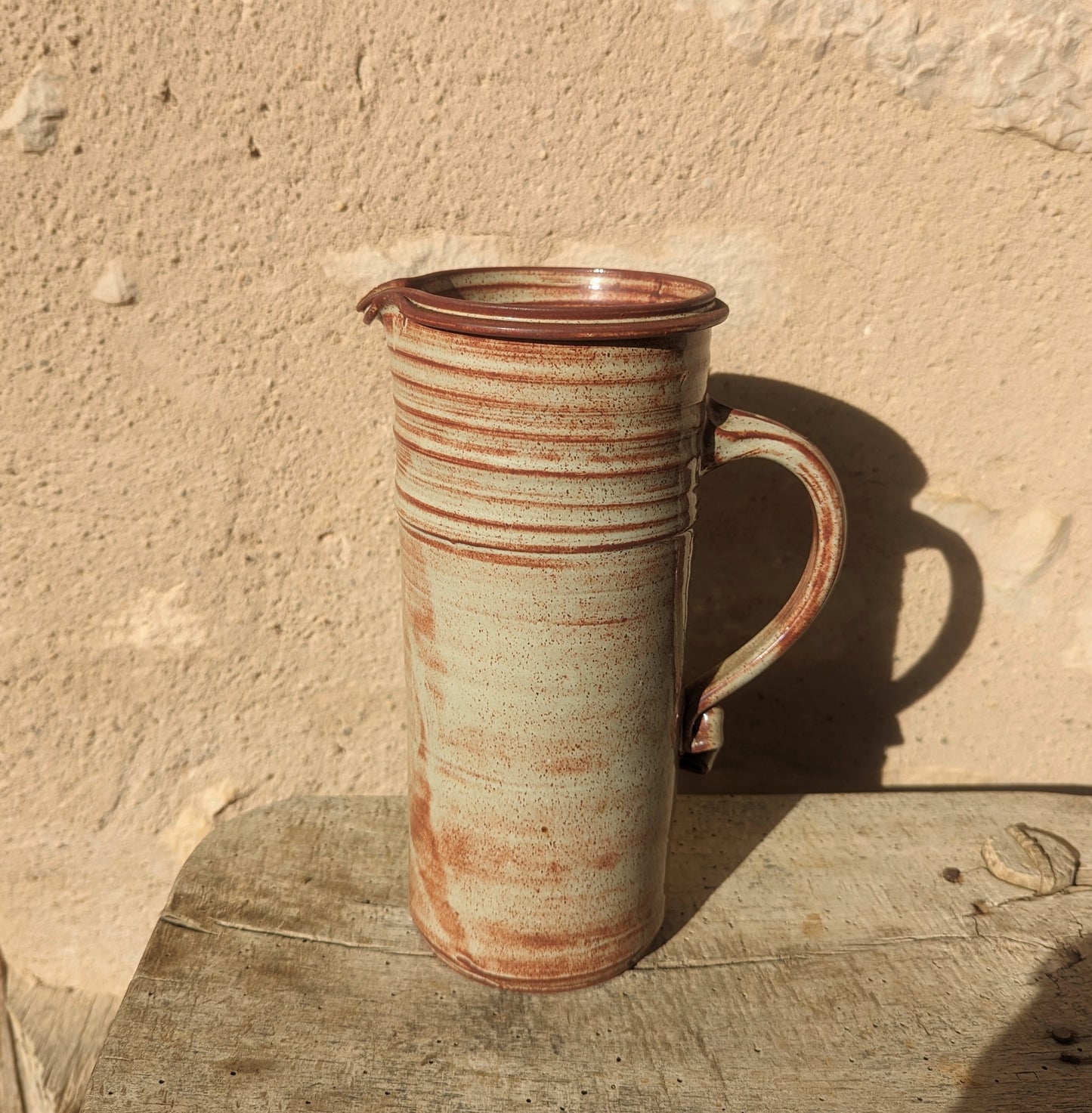 Terracotta & Cream Glazed Jug