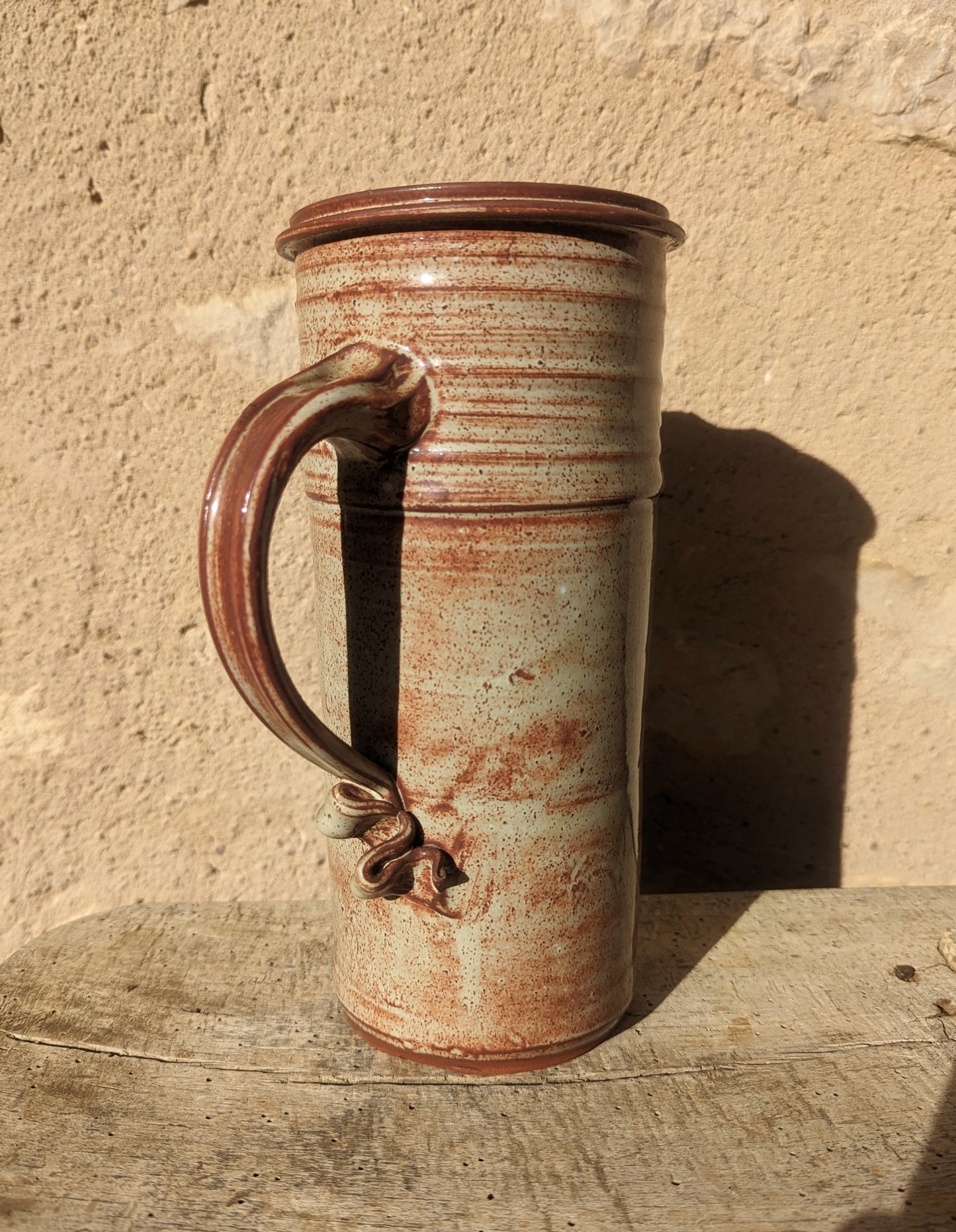 Terracotta & Cream Glazed Jug