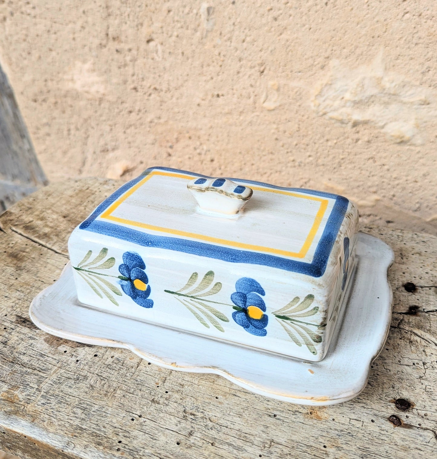 Hand Painted Butter Dish