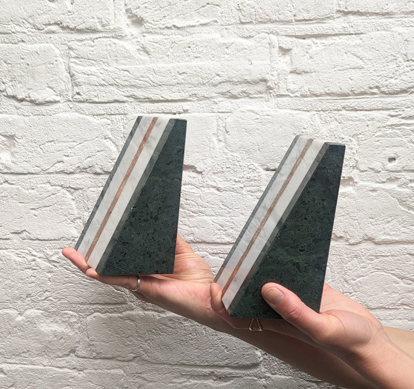 French Marble Bookends