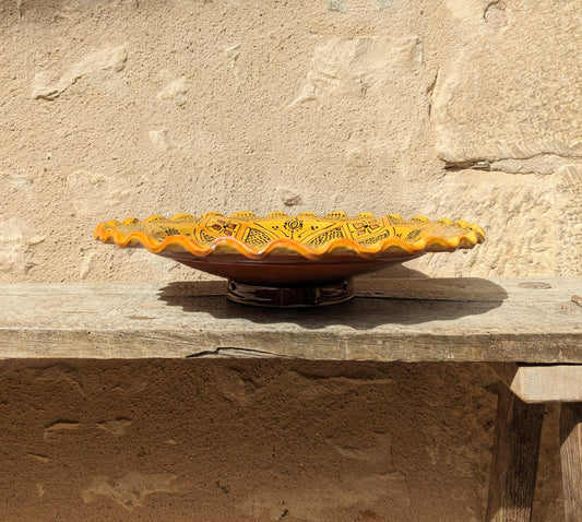 Large Scalloped Edged Serving Bowl