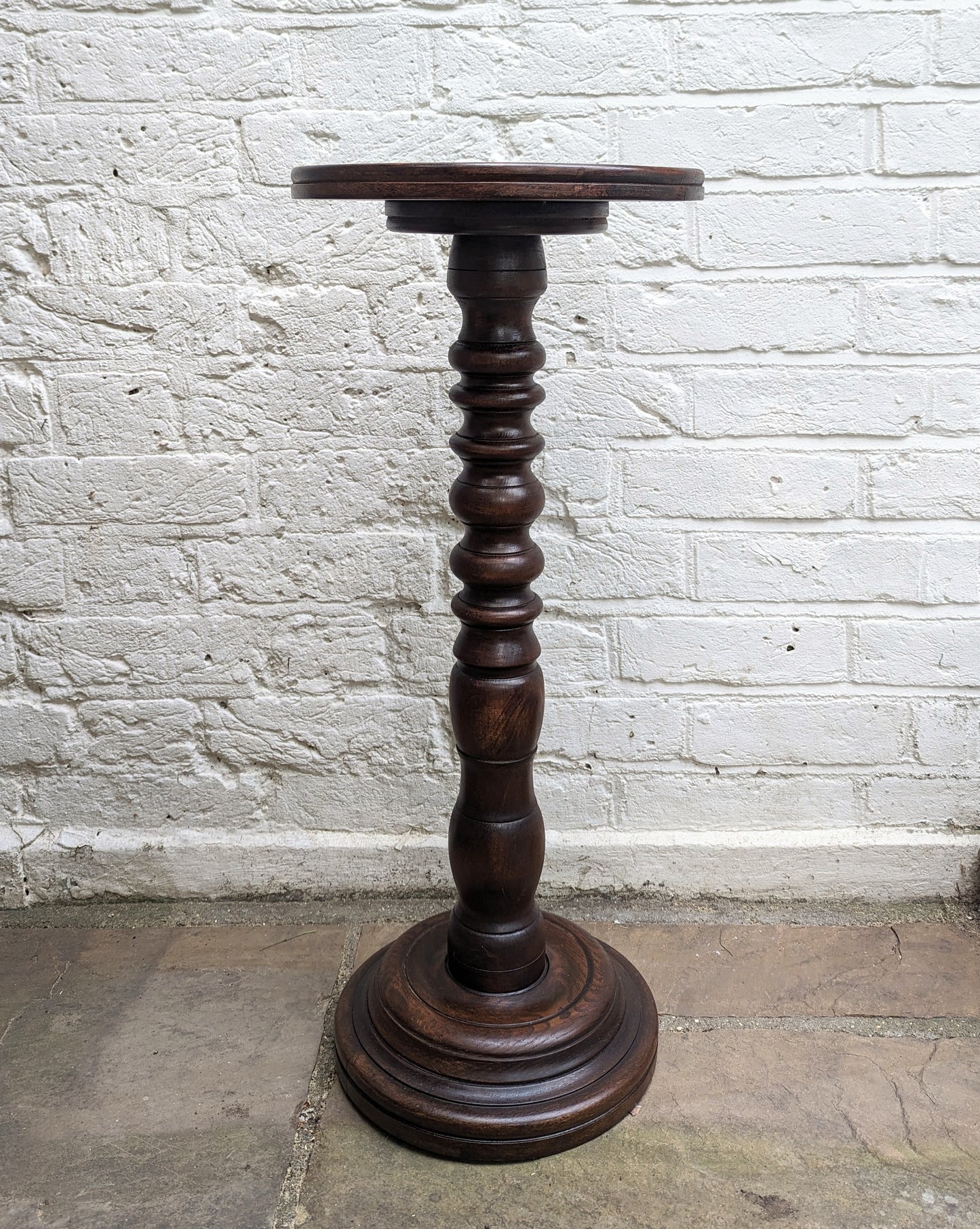 Hand Turned Wooden Plant or Lamp Stand