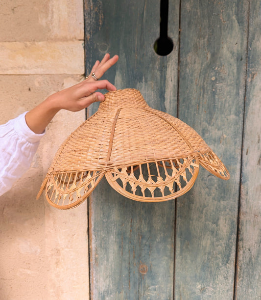 Scalloped Rattan Shade