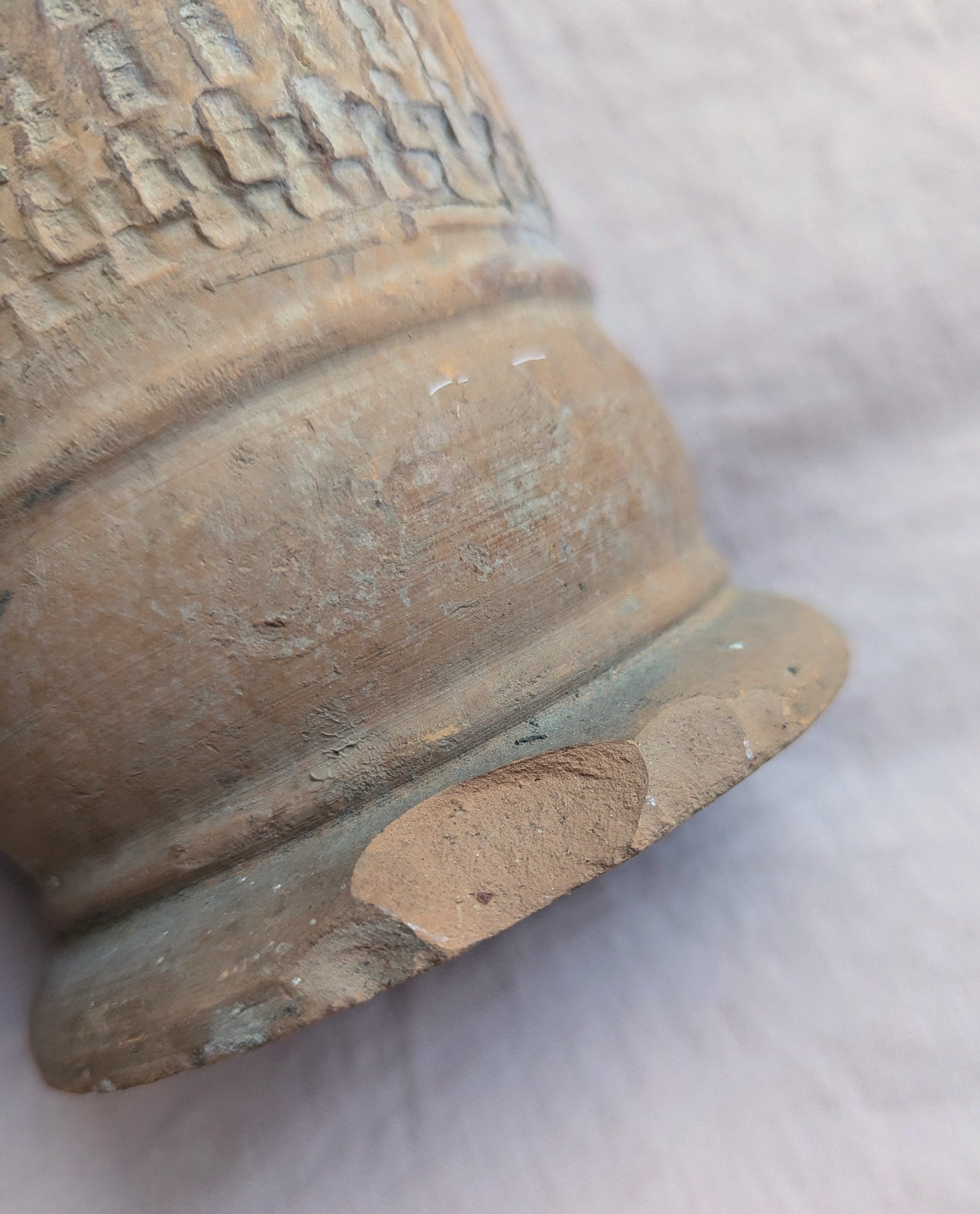 Terracotta Scalloped Vase