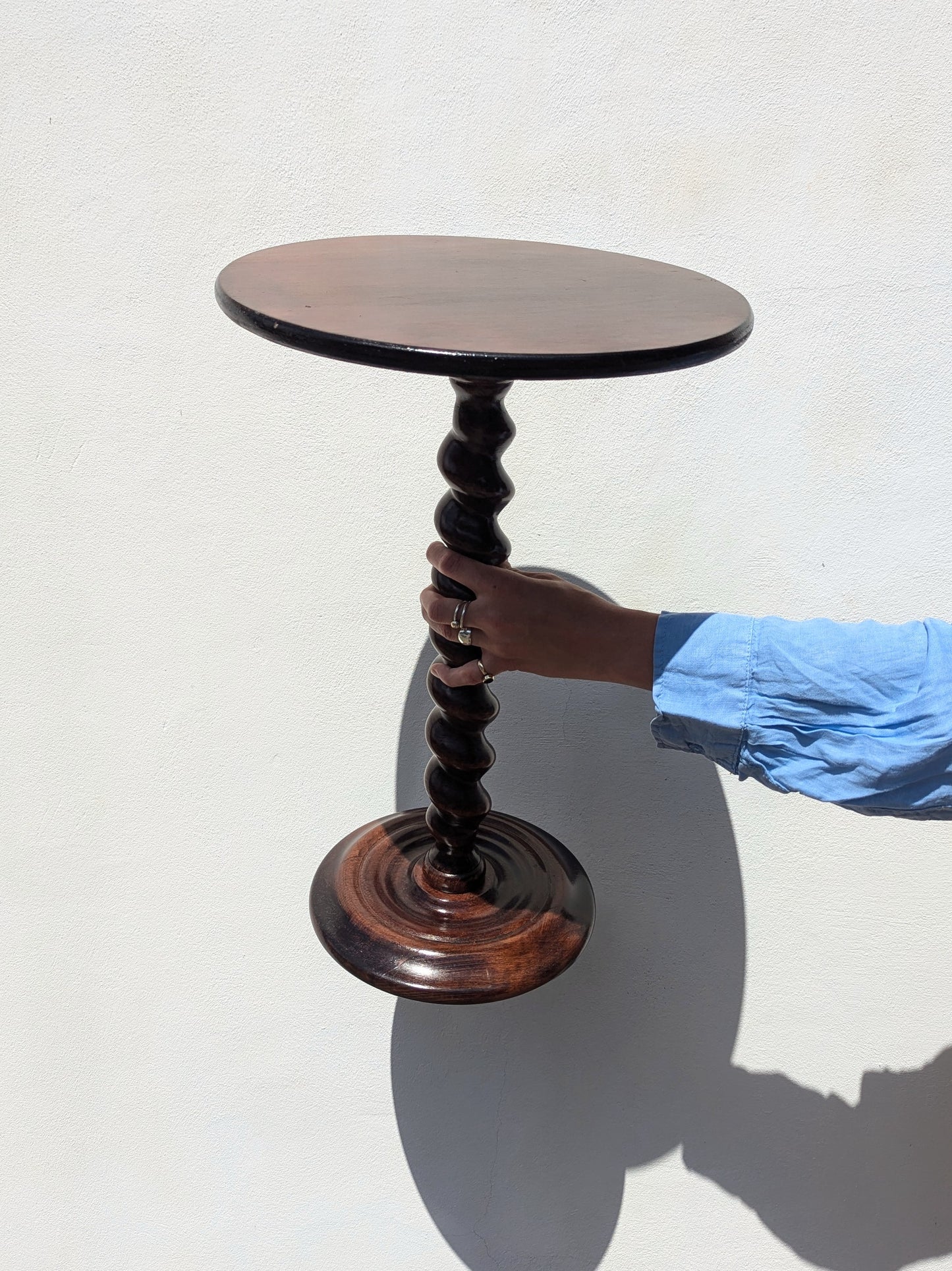 Hand Turned Barley Twist Side Table