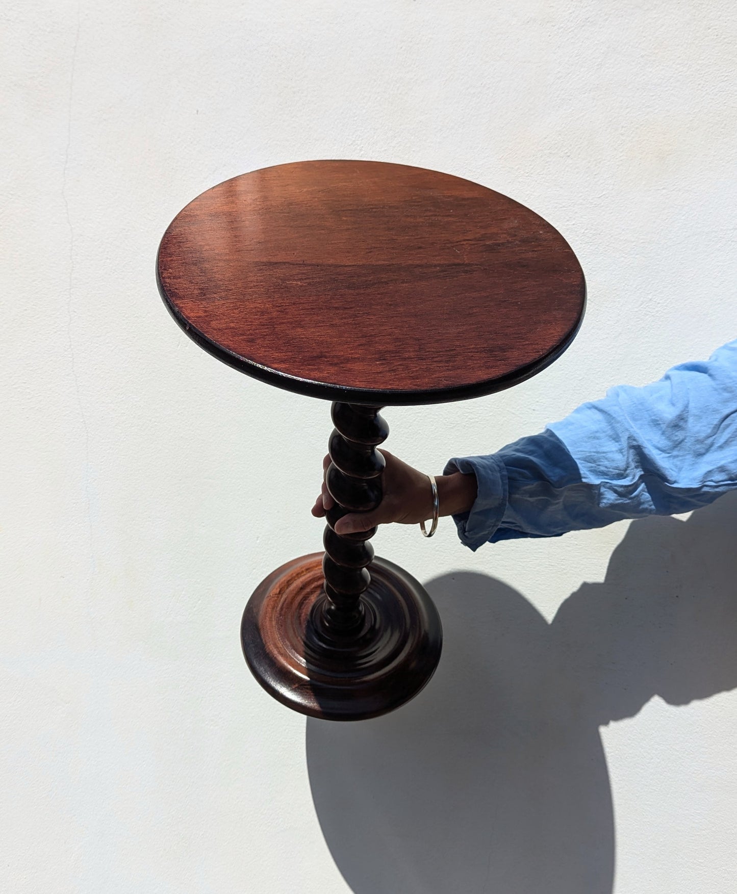 Hand Turned Barley Twist Side Table