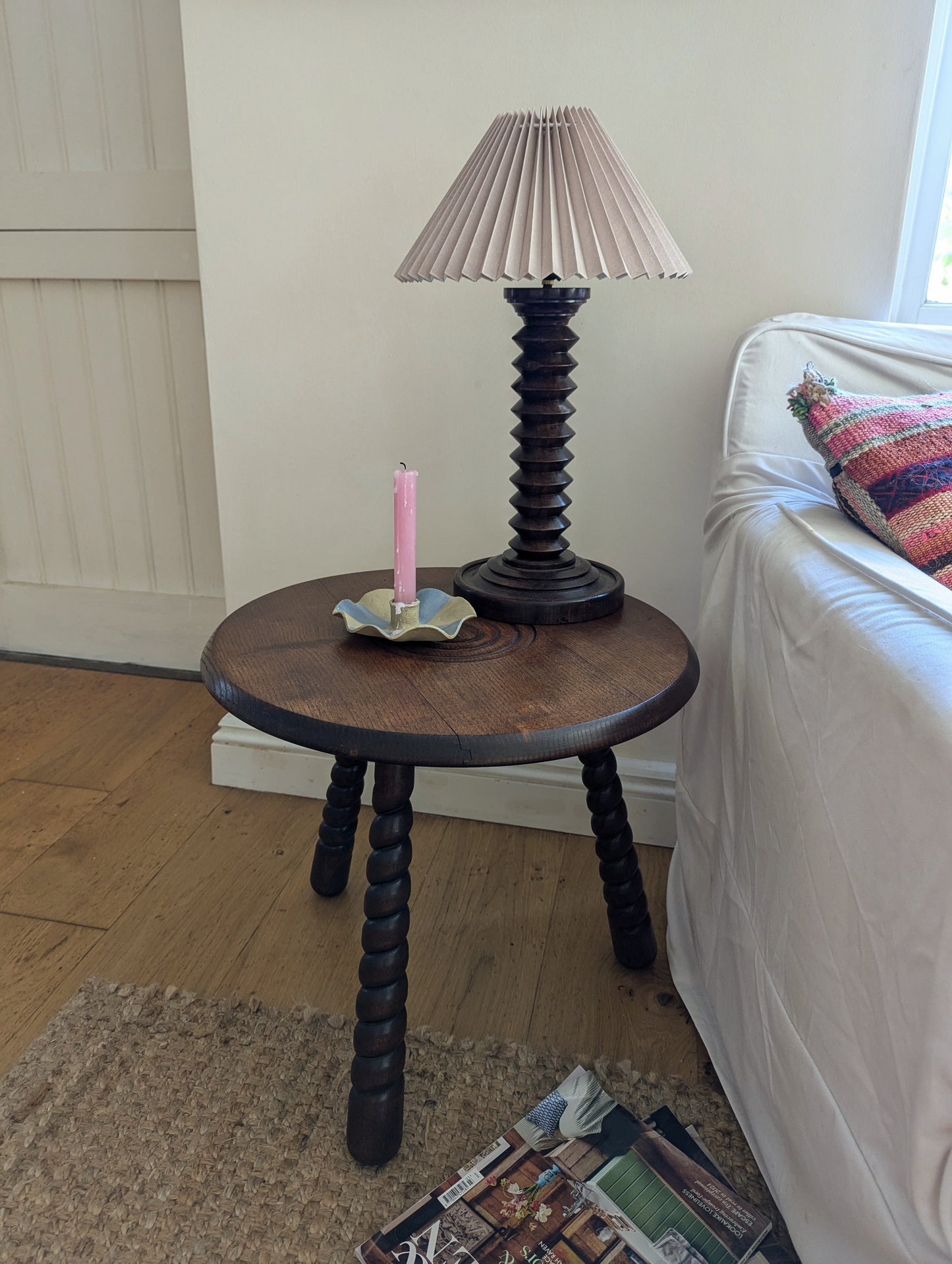 French Barley Twist Bobbin Table