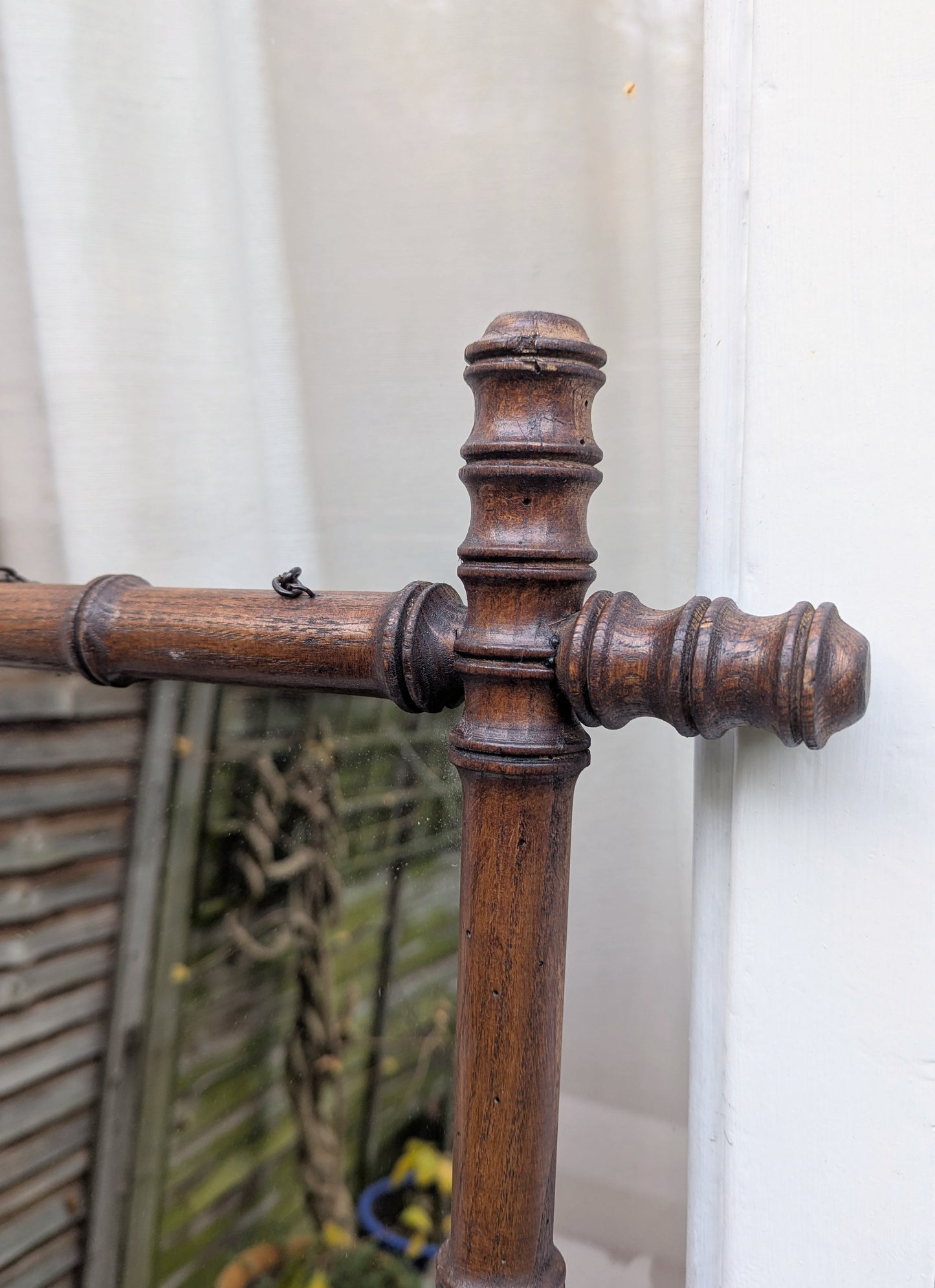 Vintage French Faux Bamboo Mirror