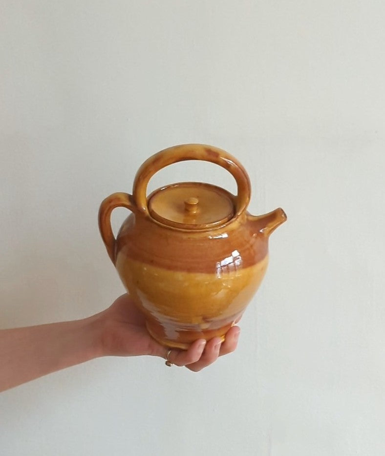 Swirl Glazed French Confit Pot