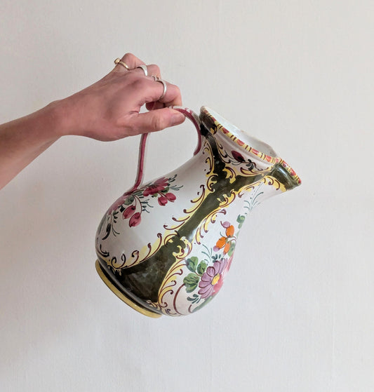 Hand Painted Floral Jug