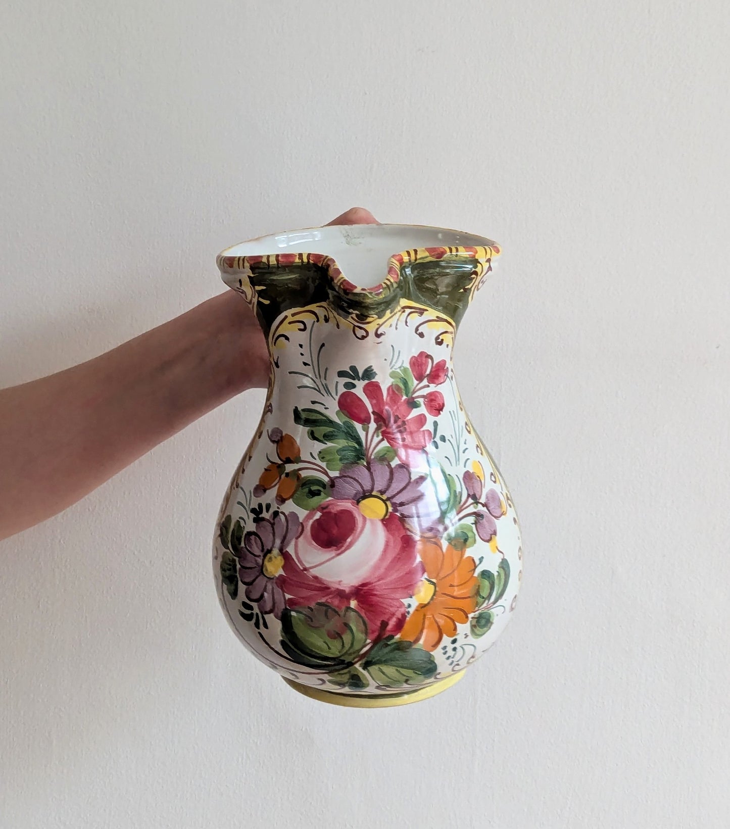 Hand Painted Floral Jug