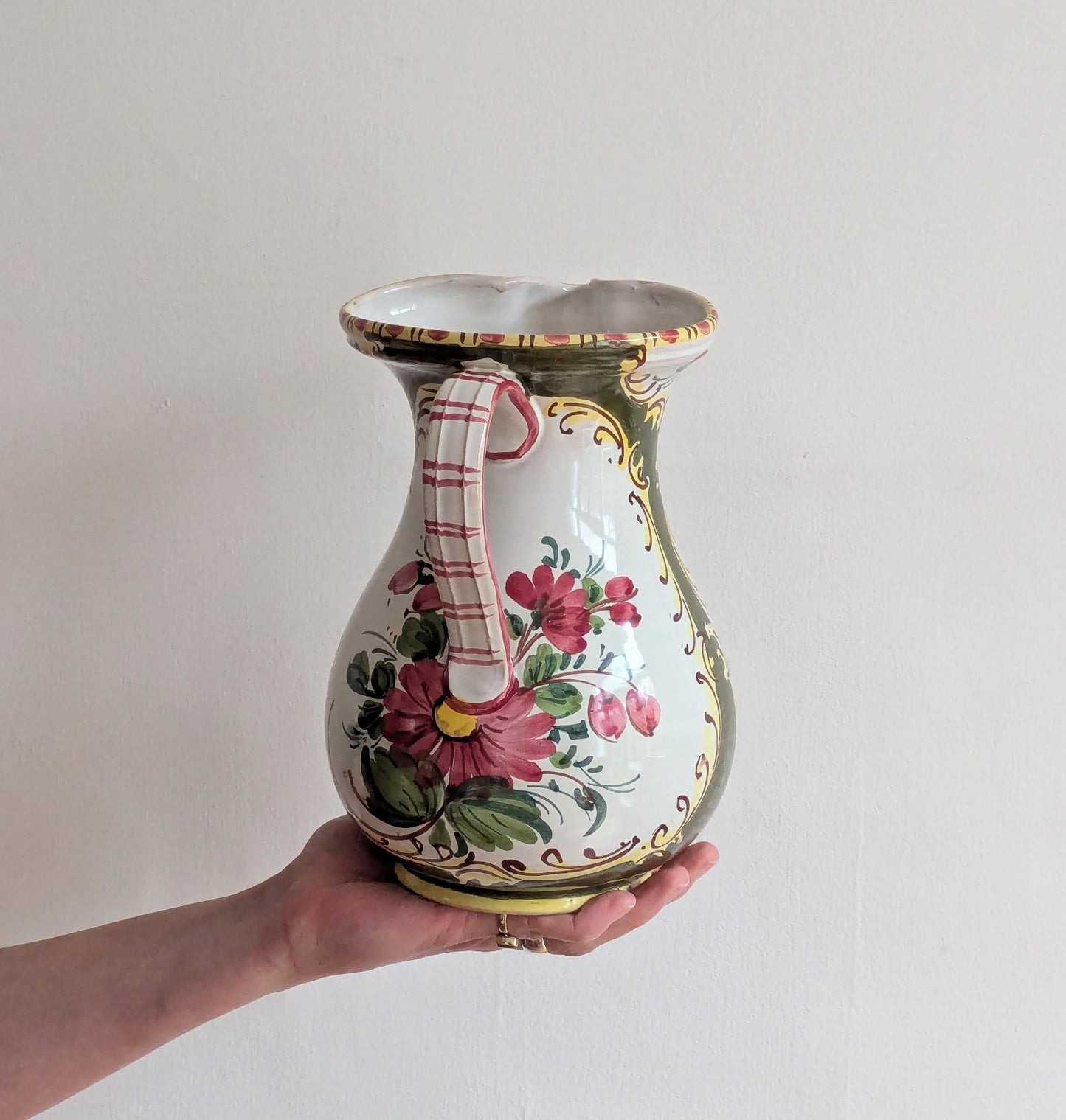 Hand Painted Floral Jug