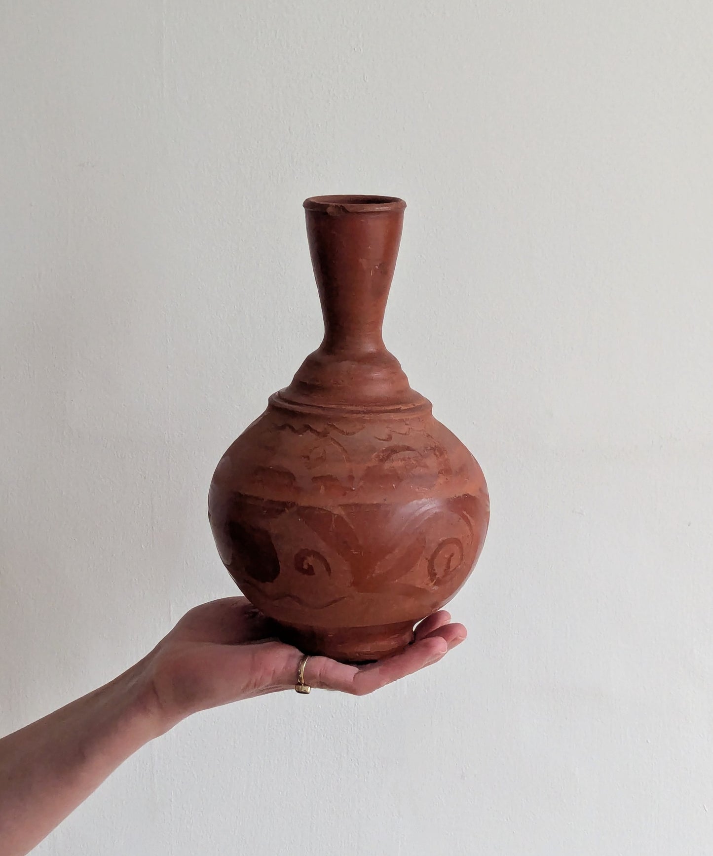 Patterned Terracotta Vase