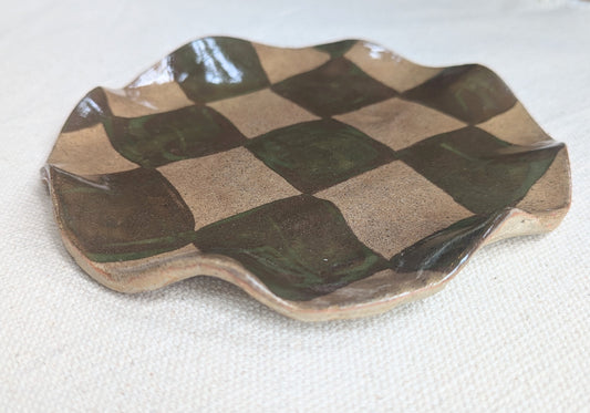 Olive Check Side Plate